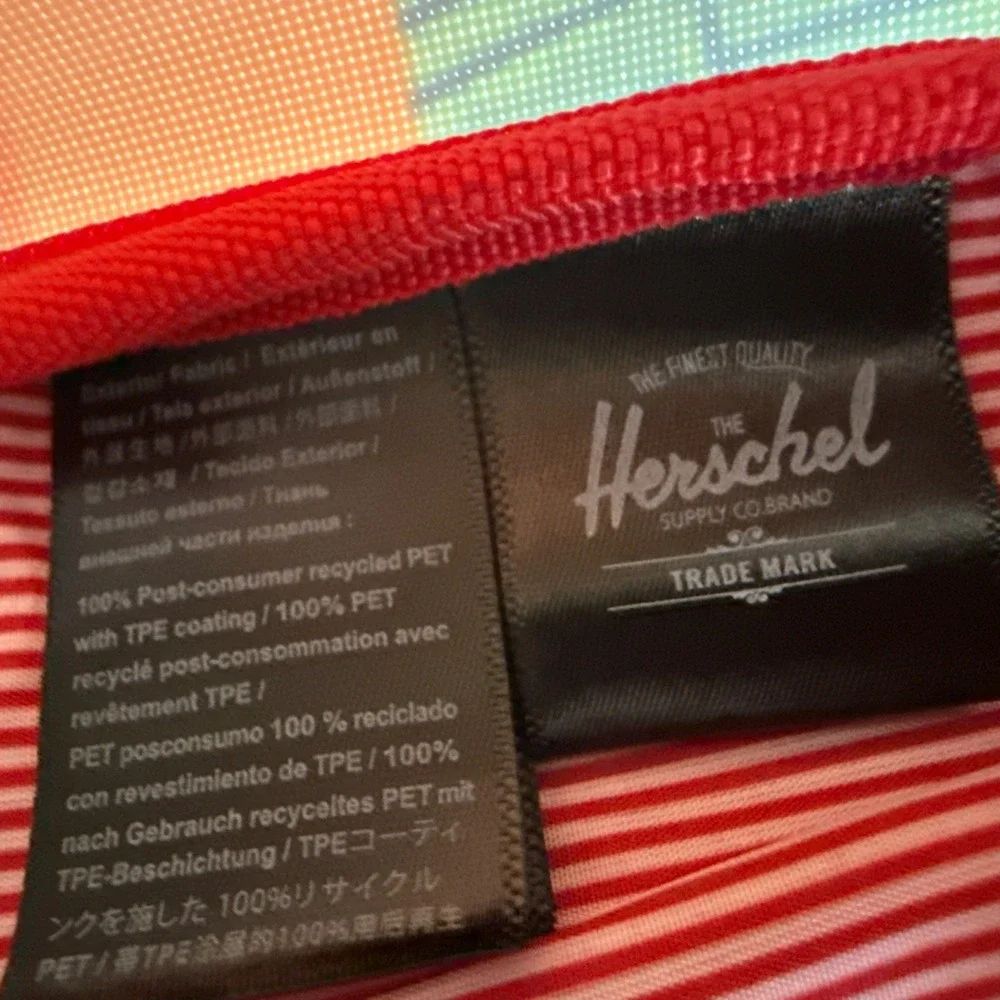 Herschel Heritage Youth Backpack Tangerine Palm Leaves Tropical Quality NEW Tags